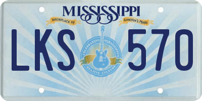 MS license plate LKS570