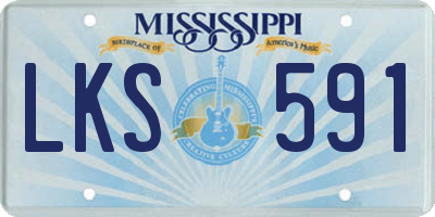 MS license plate LKS591