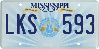 MS license plate LKS593