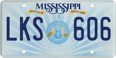 MS license plate LKS606