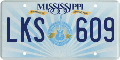 MS license plate LKS609
