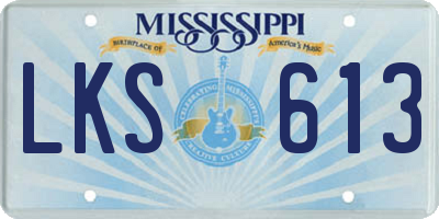 MS license plate LKS613