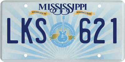 MS license plate LKS621