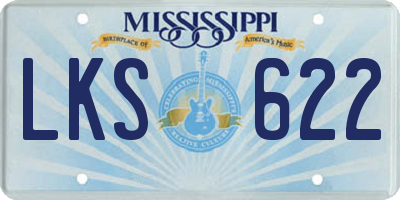 MS license plate LKS622