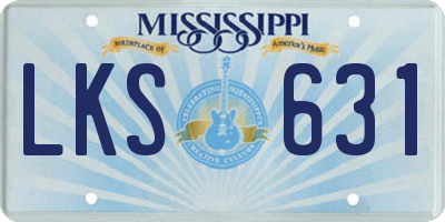 MS license plate LKS631