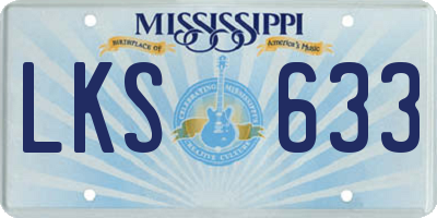 MS license plate LKS633