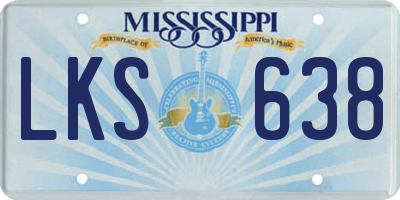 MS license plate LKS638