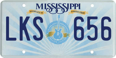 MS license plate LKS656