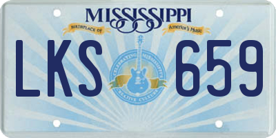 MS license plate LKS659