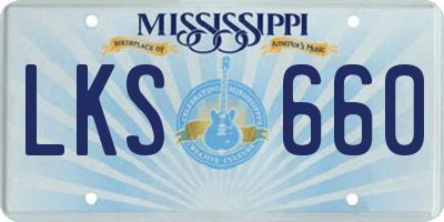 MS license plate LKS660