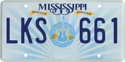 MS license plate LKS661