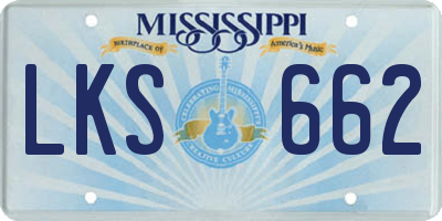 MS license plate LKS662