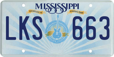 MS license plate LKS663