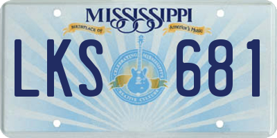 MS license plate LKS681