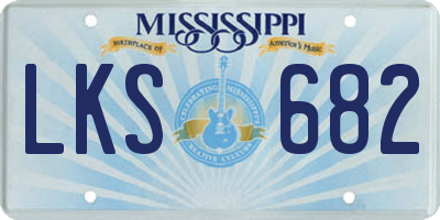 MS license plate LKS682