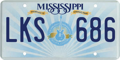 MS license plate LKS686