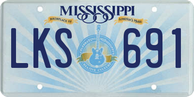 MS license plate LKS691