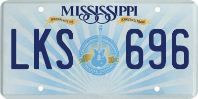 MS license plate LKS696