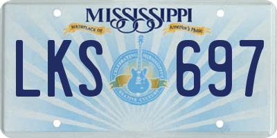 MS license plate LKS697