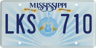 MS license plate LKS710