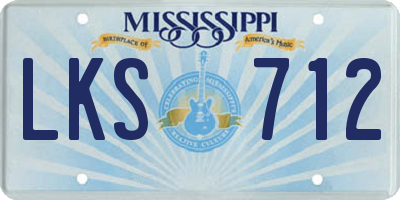 MS license plate LKS712