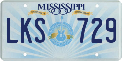 MS license plate LKS729