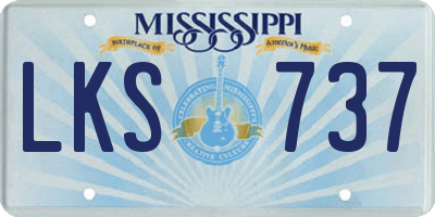 MS license plate LKS737