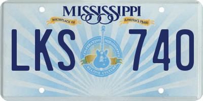 MS license plate LKS740