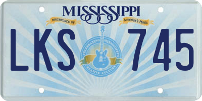 MS license plate LKS745