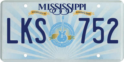 MS license plate LKS752