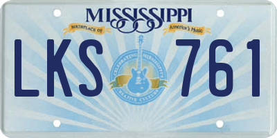 MS license plate LKS761
