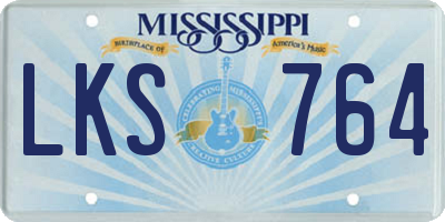 MS license plate LKS764