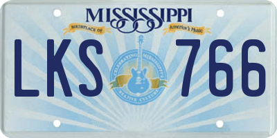 MS license plate LKS766