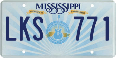 MS license plate LKS771