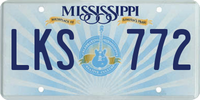 MS license plate LKS772