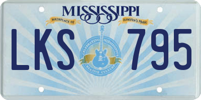 MS license plate LKS795