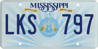 MS license plate LKS797
