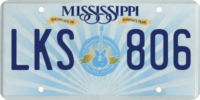 MS license plate LKS806