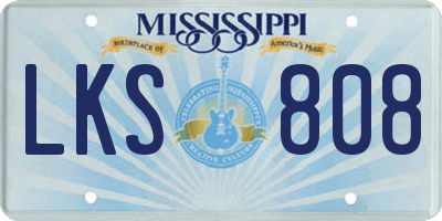 MS license plate LKS808