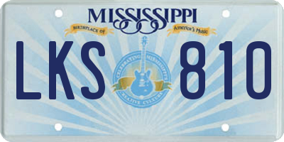 MS license plate LKS810