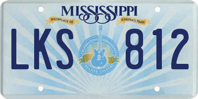 MS license plate LKS812