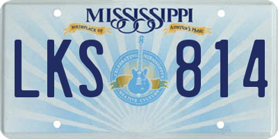 MS license plate LKS814