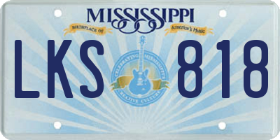 MS license plate LKS818