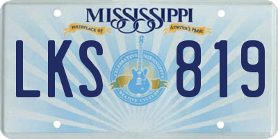 MS license plate LKS819