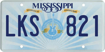 MS license plate LKS821