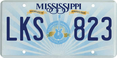 MS license plate LKS823
