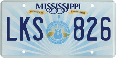 MS license plate LKS826