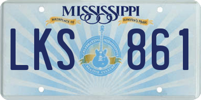 MS license plate LKS861