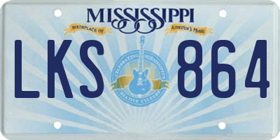 MS license plate LKS864