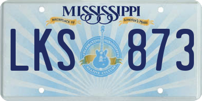 MS license plate LKS873